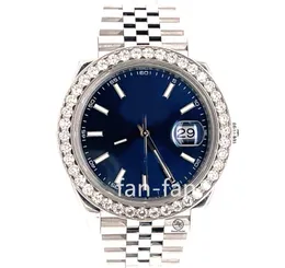 Clean Factory 41mm Cal.3235 DateJust 41mm 126300 Blue Dial 3.25ct Diamond Bezel Watch Papers