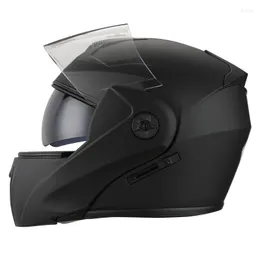 Мотоциклетные шлемы 2023 Переверните шлем мотоцикл мотоцикл модульный модульный двойной линз