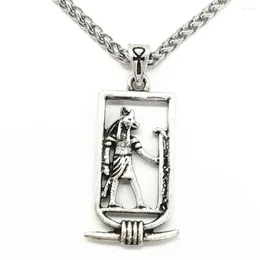 Cadeias nostalgia jóias egípcias antigo carrinho de Deus anubis pingente pingente Egito colar de amuleto de colar de amuleto talisman
