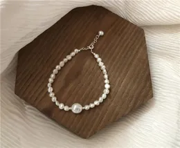 Прядь натурального пресноводного жемчуга неправильной формы 5–10 мм, модный простой браслет с тибетской серебряной застежкой