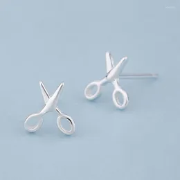 Brincos do garanhão 925 Scissors punk de piercing de prata esterlina para mulheres Girls Wedding Party Gift Femme Jewelry Pendientes A132