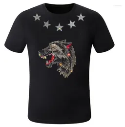 T-shirt da uomo 2023 T-shirt da uomo Moda Pullover Tees Strass Estetica Stile coreano Abbigliamento Manica corta Taglia S- 4XL