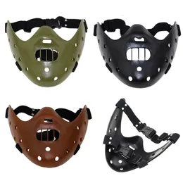 Party Masks High Quality Resin Mask Horror Masquerade Silence of The Lambs Full Face Mask Halloween Cosplay Adult Character Movie Theme Prop 230313