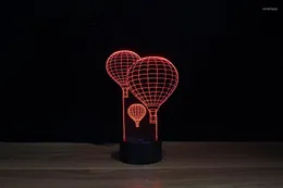 Night Lights 2023 Style Room Decoration Funny Air Balloon Shape 3d Optical Illusion Led Lamp/table Lamp/light As Symbol Of Eternal