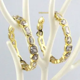 Hoop Earrings 10pair/lot Fashion Large Circle Cz Stud Plated Heart Cubic Zircon Charms Design Earring Wholesale