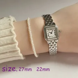 Zegarek Designer Designer Watch Fashion Para zegarki ze stali nierdzewnej zegarki Diamentowe Watche Rozmiar 22 mm 27 mm Wodoodporny marynujący wskaźniki moissanite zegarki złoty