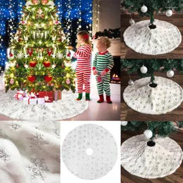 Decorações de Natal 2023 Elegante Bordado de Lantejão de Neve Plush Tree Tree Floor Tapete de tapete de tape