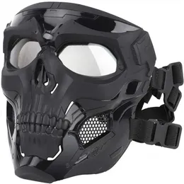 Тактическая маска Защитная полная поверхность прозрачная маска черепа с двойным режимом.