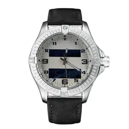 Fashion Blue Dial Uhren Herren Dual Time Zone Watch Electronic Zeiger Display Montre de Luxe Armbanduhren Gummi -Gurt männlich clock214l