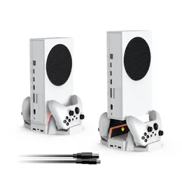 Multifunktionell vertikal laddningsbas för Xboxes Series X Console Cooling Fan Charger Stand Bracket