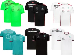 Formuła pierwsza kombinezon wyścigowy Krótkocześnie T-shirt W12 Hamilton Team Mundur Dolna szyi TEEF1 T-shirt