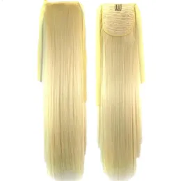 111 Синтетический хвост длинные прямые волосы 16 22 Клип хвост для волос удлините светлоколох