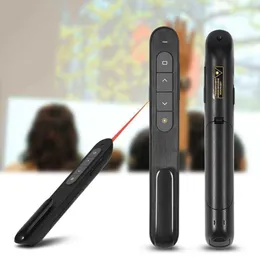 Kablosuz uzaktan kumanda USB PowerPoint Sunum Lazer İşaretçi Tıkırma Kalemi 2.4G Hazır Stok