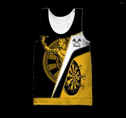 Herren Tank Tops PLstar Cosmos 3DPrinted Darts Player Sport Benutzerdefinierter Name Harajuku Casual Top Weste Einzigartige Unisex Männer/Frauen Ärmellos Stil-1