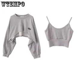 Women's T-Shirt Women's Short Thin Sweatshirt Long Sleeve Crew Neck Casual Top Blouse Daily Casual Two-piece Simple Style Wholesale 230313