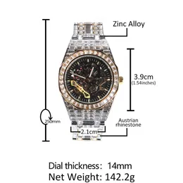 시계 2021 New Fashion Mechanical Watch 힙합 레저 스포츠 전체 다이아몬드 남자 시계