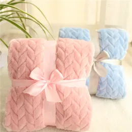 Coperte Swaddling 3D Fluffy Super Soft Kids Bed Spread Grano di grano Accogliente coperta baby Toddler Bedding Quilt Coral Fleece Furry Child Blanket 230311