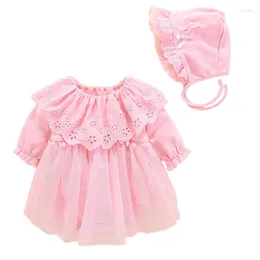Girl Dresses 2023 Born Baby Clothes Spring Baptism Christening Gown 0-12 Months Clothing Dress Set
