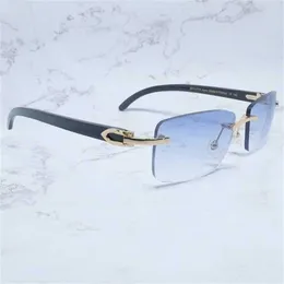 Buffalo Horn Sunglasses Carter Rimless Square Luxury Designer White Black Buffs Glasses Trendy Eyewear Gafas De Sol Hombre Fs1y