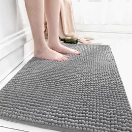Mattor lyxiga badmattor matta för ingång matta badrum duschkar tub nonslip chenille area mattor vatten absorberande dörrmatta dörrmatta