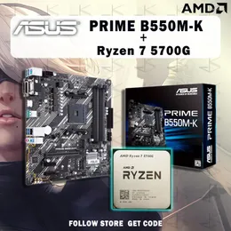 マザーボードASUSプライムB550M-K AMD Ryzen 7 5700G R7 CPUスーツソケットAM4 /クーラーなし