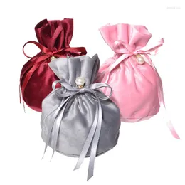 Mücevher torbaları 14 15cm Drawstring Velvet Düğün Hediyesi Takı Şeker Çantaları Dekor İnci Avrupa Çikolata Paket Çantası