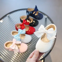 Scarpe da bambina per bambini Primavera Autunno per bambine Appartamenti Scarpe per bambini con fiocco Ragazza Principessa Scarpe per studentesse EU 15-30