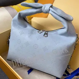 Perché Knot Pm Borsa a tracolla in pelle Mahina traforata Hobo Moda donna Designer Maniglia Totes Borsa a tracolla a catena intrecciata Borse scavate