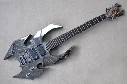Customizable Silvertone Electric Guitar With Mirror Top