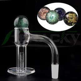 DHL Beracky Full Weld XL Terp Slurper Smoking Quartz Banger Bordo smussato 20mmOD Heady Blender Chiodi con tappi di vetro e pilastri solidi per tubi di vetro Water Bong Dab Rig