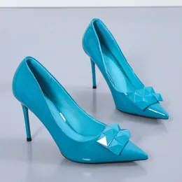 드레스 슈 고리 하이힐 신발 antumn Summer Summer Women Sandals 디자이너 패션 8cm 펌프 웨딩 Zapatos 230313