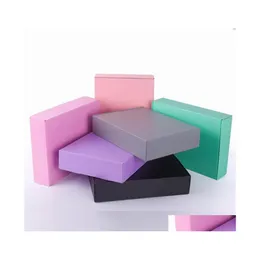ギフトラップ10pcs 15x15x5cmグレーブラックピンクの紙パッケージ段ボックス装飾品/スカーフ/ネクタカートンドロップ配達ホームガーデンフェスティブdhgsz
