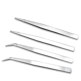 Tweezers Hand Tools Stainless Steel Straight /Curved Head Nipper for Phone Repairmen DIY Tools