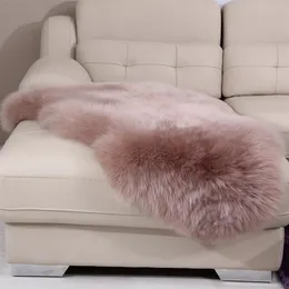 100% prawdziwych wełnianych dywaników owczej sofy poduszka puszysta dywan puszysty dywan miękki krzesło w salonie sypialnia mata podłogowa spersonalizowana 212599