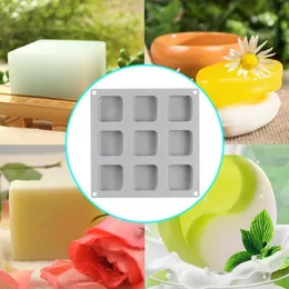 Baking Tools & Pastry Silicone Soap Molds Resin Mould 9 Cavities Square Diy Cake Handmade Mold Pan Q0n8