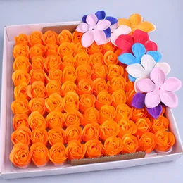 Decorative Flowers Wreaths 81 Pcs Rose Flower Soap Scented Rose Flower DIY Creative Gifts For Valentine's Day Wedding Party Christmas Holding flowers 230313