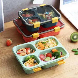 أدوات المائدة مجموعات 3 ألوان البلاستيك صندوق غداء بسيط مع وعاء حساء يمكن للأطفال أن يكون العاملين في المكاتب الميكروويف لوحة الوجبات الخفيفة