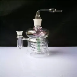 Platttråd Hosah Glass Bongs Tillbehör Glas rökrör Färgglada Mini Multi-färg Handrör Bästa sked Glas