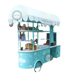 Calle al aire libre Mini Coffee Cart BBQ Street Vending Food Truck en venta Coffee Fruit Beer Van