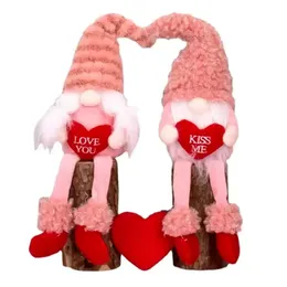 Dia dos Namorados Gnome Plush Doll Scandinavian Tomte Dwarf Toys Gifts Valentine para Mulheres/Homem Festas de Casamento Supplies RRA