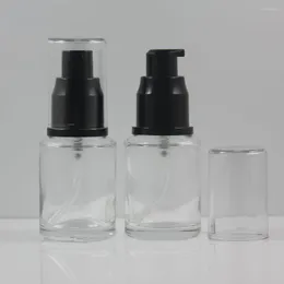Lagringsflaskor Lotion/spray av högkvalitativ pumphuvudflaska 30 ml klar