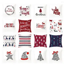 Federa per cuscino 45 cm Fodera per cuscino natalizia Navidad Buon decorazioni per la casa 2023 Natale Noel Cristmas Ornamenti Regali di anno