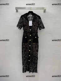 saia feminina damas vestido confortável tamanho S-xxl Lace V Dress de mangas curtas de decote em v
