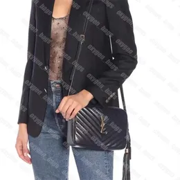 Designer Bolsas de corpo transversal Bolsa de câmera quadrada Loulou Crossbody Bag com borlas Pingentes de luxo Designers Bolsas de Bolsa de ombro