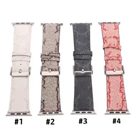 Designer Luxury for Apple Watch Strap Big Fashion Märke 38 mm/40 mm/41 mm/42 mm/44 mm/45 mm Spring Tide Apple Watch läderband iwatch1234567