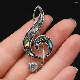 Spille che vendono moda naturale conchiglia a forma di nota musicale spilla in abalone bianco accessori per gioielli fai da te 23x5mm5mm