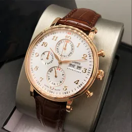 Zegarki na rękę Szwajcarię Luksusową markę Luksusową markę Perpetual Calendar Multi-funkcjonalne automatyczne mechaniczne szafir Sapphire L13019-6 230313