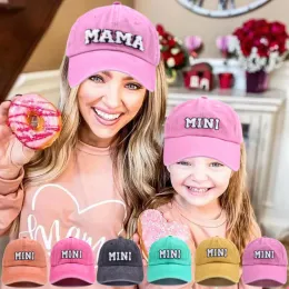 Hat Mama Baseball Cap Female Parent-Child Mini Alphabet Children's Baseball-Cap Mors Day Ball Caps