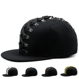 Ball Caps Xdanqinx Personality Trend Męski Hip Hop Flat-Brimmed Hat Nowator punkowy styl marki modowej Cap 2023 para