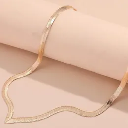 Ketten Gold Farbe Legierung Halskette Für Frauen Dünne Fisch Cale Buchstabe V Schlange Knochen Mode Trend Schmuck Zubehör Halsband